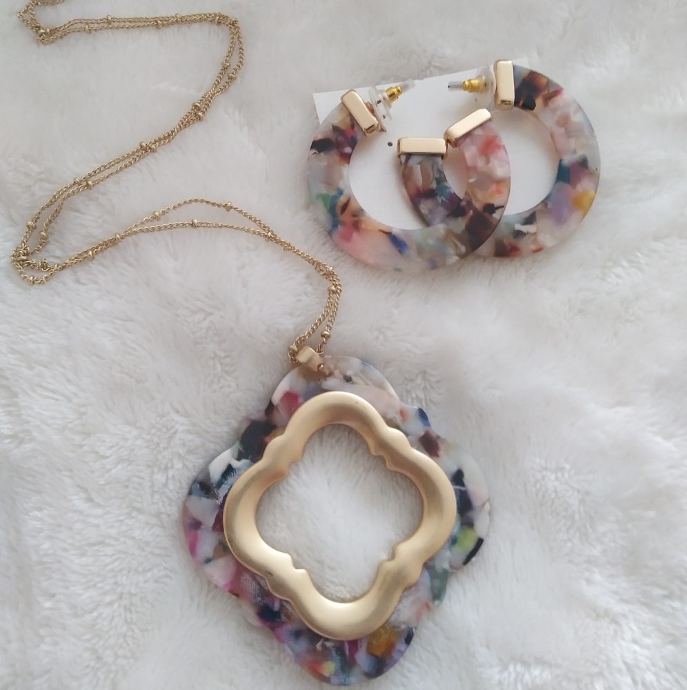 Nude Rainbow Brushed Gold Set